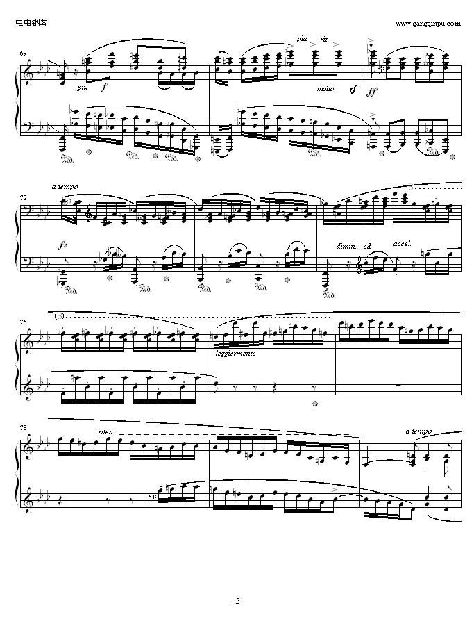 肖邦F小调第4叙事曲钢琴曲谱（图5）