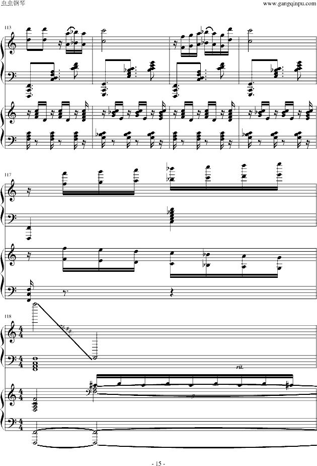 爵士双钢琴奏鸣曲第三乐章钢琴曲谱（图15）