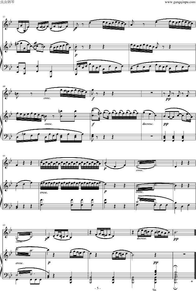 贝多芬-春天奏鸣曲第二乐章钢琴曲谱（图5）