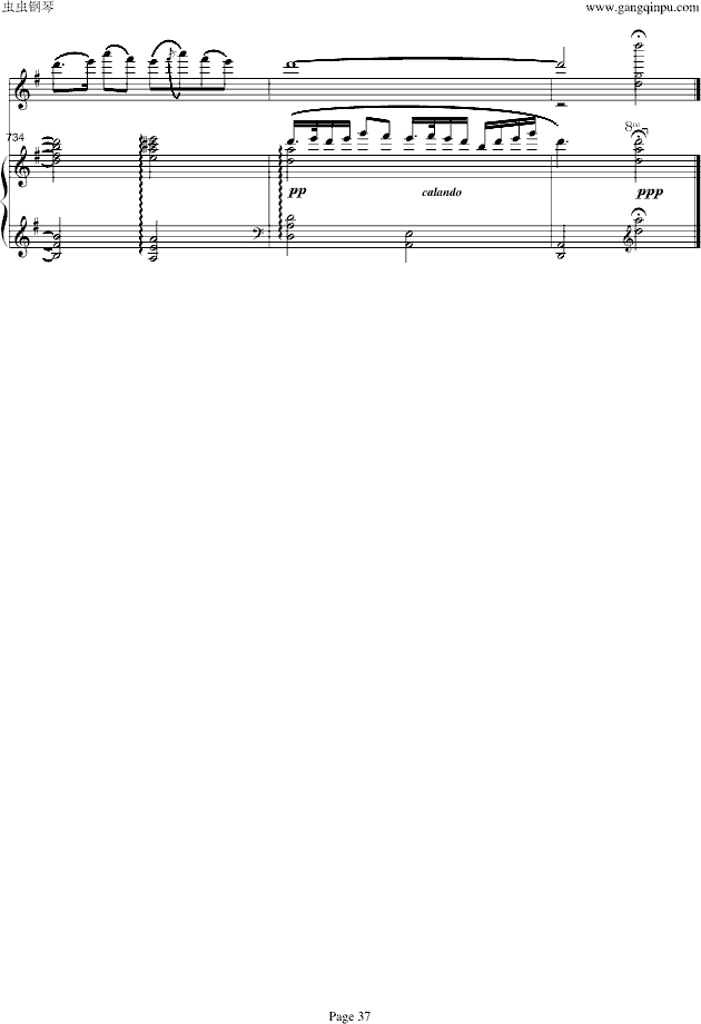 梁山伯与祝英台-小提琴/钢琴钢琴曲谱（图37）