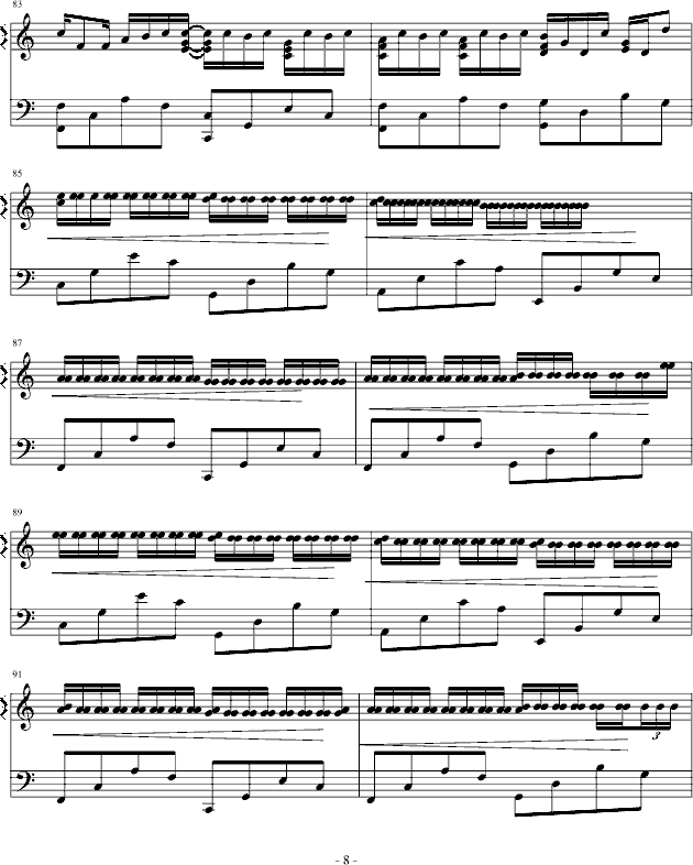 卡农-（简单和弦版）钢琴曲谱（图8）