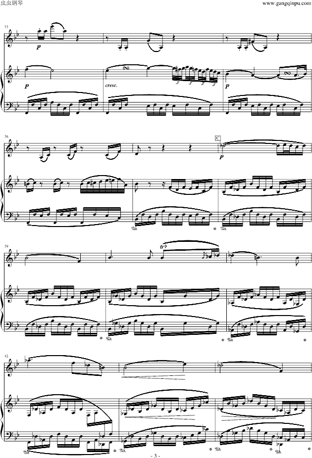 贝多芬-春天奏鸣曲第二乐章钢琴曲谱（图3）