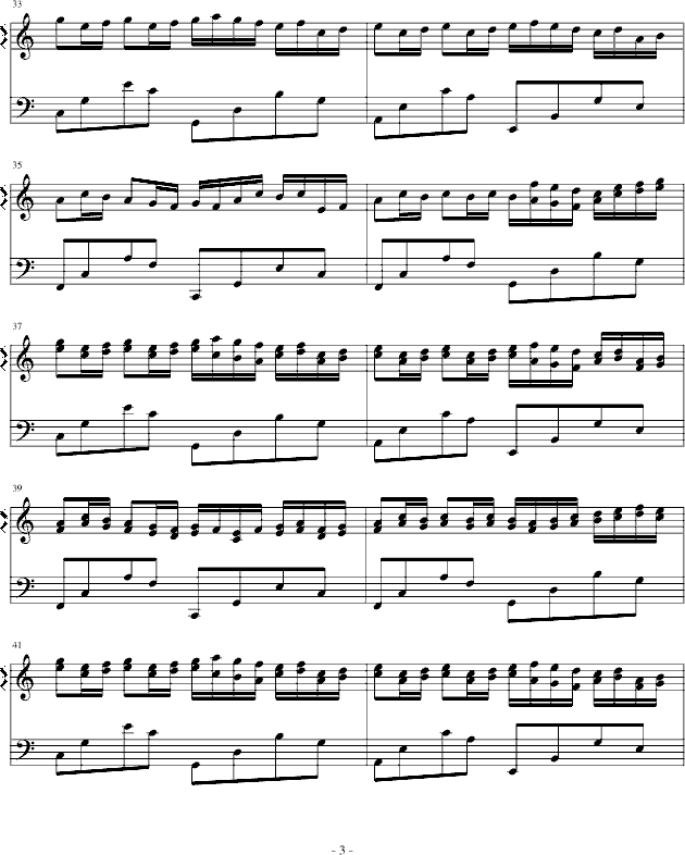 卡农-（简单和弦版）钢琴曲谱（图3）