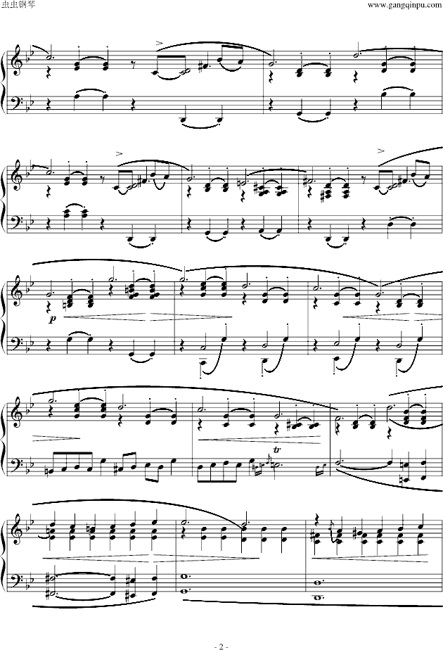 G小调叙事曲钢琴曲谱（图2）
