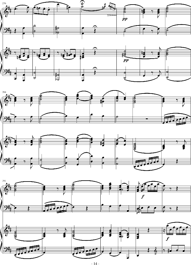 D大调双钢琴奏鸣曲第三乐章钢琴曲谱（图14）