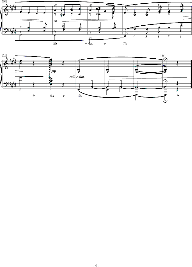 爱的礼赞-寒风钢琴曲谱（图4）