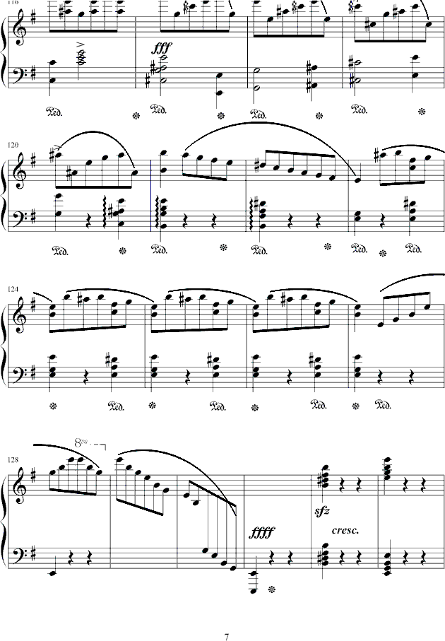 e小调圆舞曲钢琴曲谱（图7）