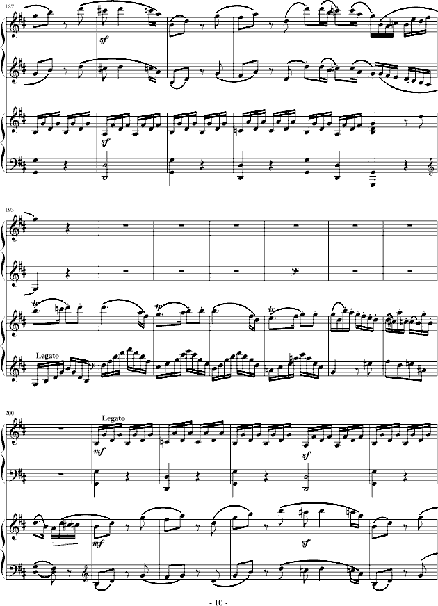 D大调双钢琴奏鸣曲第三乐章钢琴曲谱（图4）