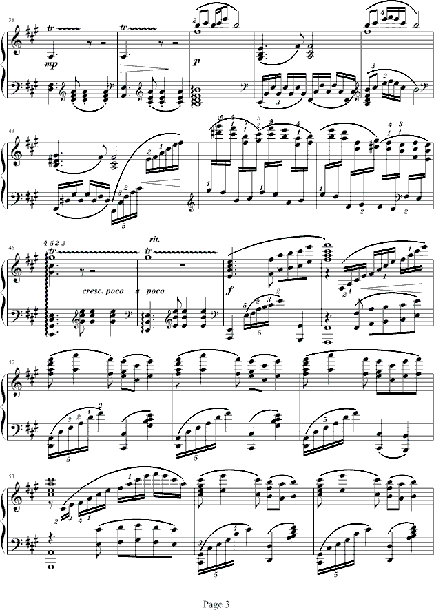 彩云追月－精制版钢琴曲谱（图3）