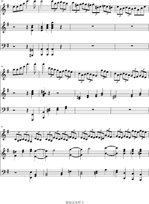 e小调小提琴协奏曲钢琴曲谱（图3）