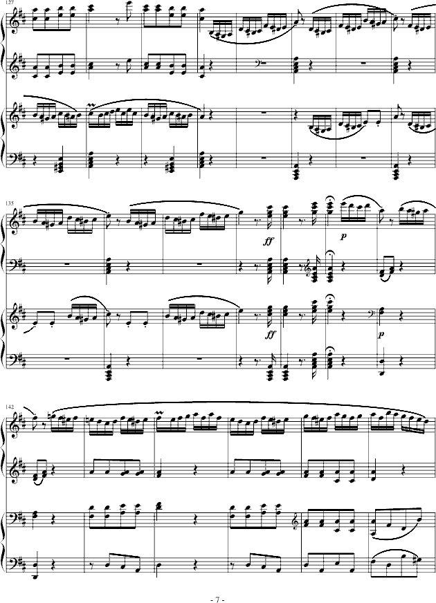 D大调双钢琴奏鸣曲第三乐章钢琴曲谱（图7）