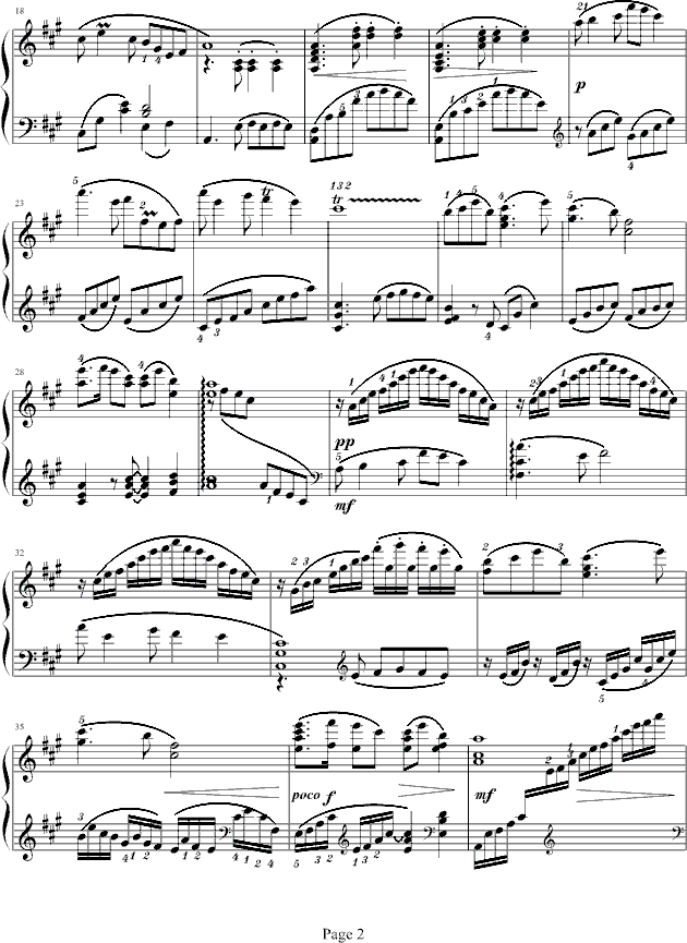 彩云追月－精制版钢琴曲谱（图2）