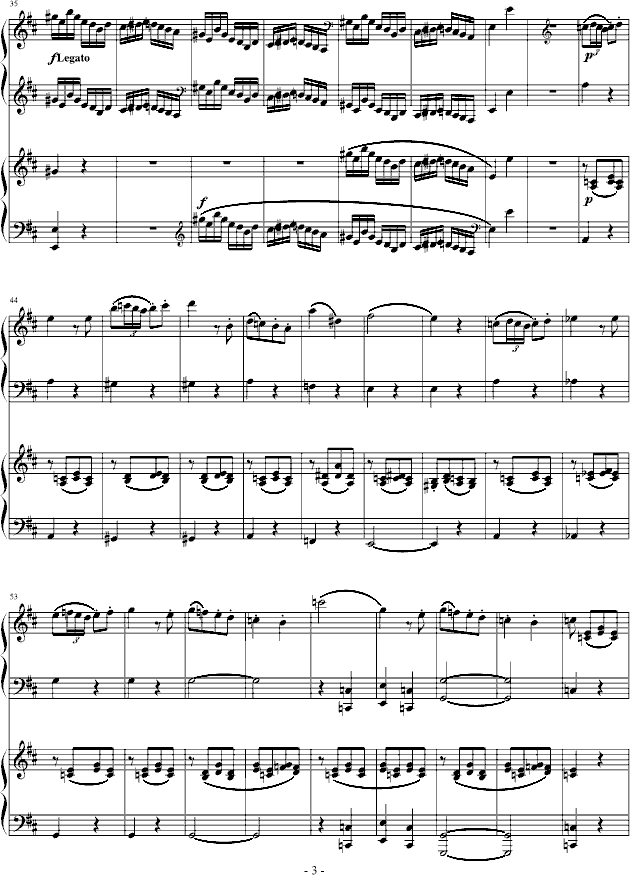 D大调双钢琴奏鸣曲第三乐章钢琴曲谱（图3）