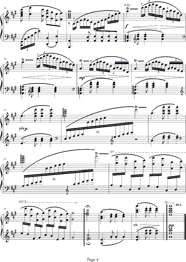 彩云追月－精制版钢琴曲谱（图4）