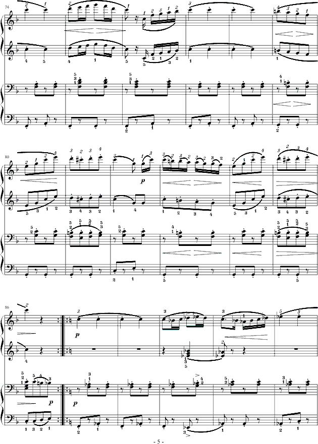 军队进行曲-舞蝶版钢琴曲谱（图5）