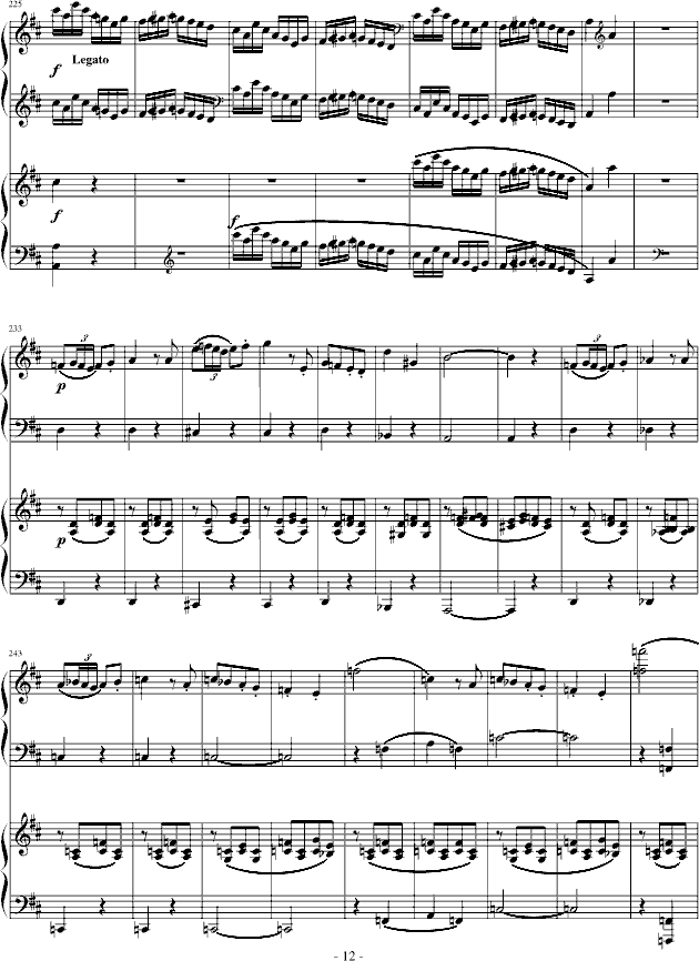 D大调双钢琴奏鸣曲第三乐章钢琴曲谱（图12）