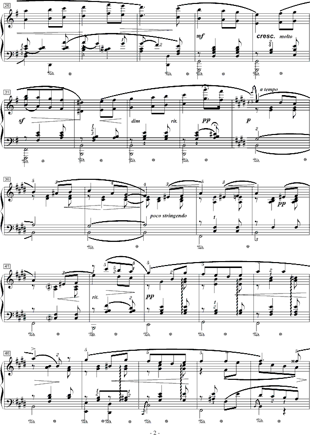 爱的礼赞-寒风钢琴曲谱（图2）