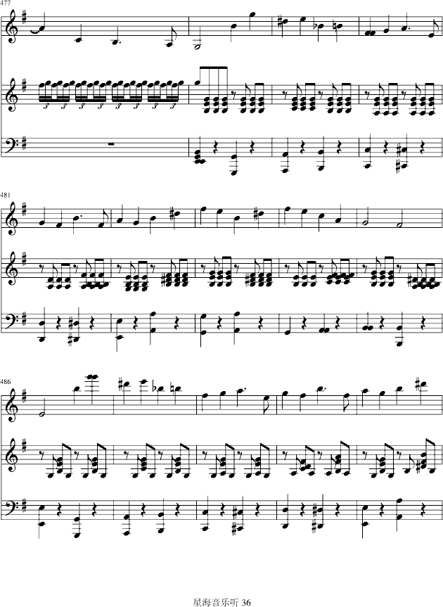 e小调小提琴协奏曲钢琴曲谱（图36）