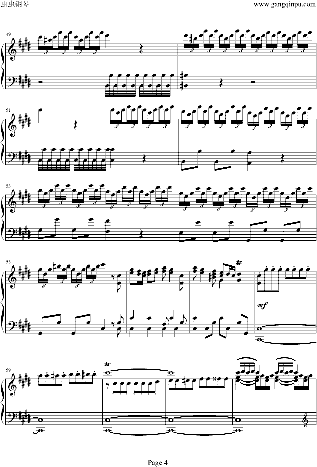 四季·春钢琴曲谱（图4）