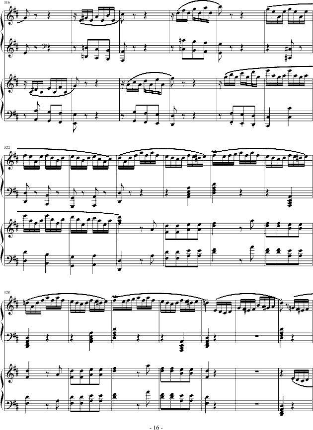 D大调双钢琴奏鸣曲第三乐章钢琴曲谱（图16）