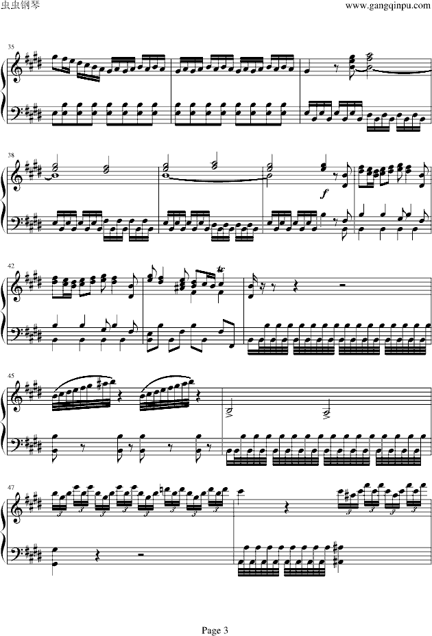 四季·春钢琴曲谱（图3）