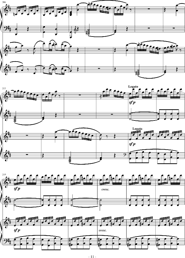 D大调双钢琴奏鸣曲第三乐章钢琴曲谱（图11）