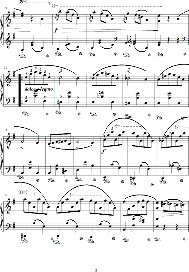 e小调圆舞曲钢琴曲谱（图2）
