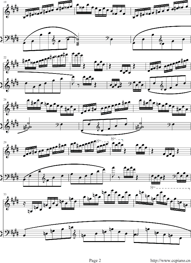 练习曲Op.72 No.1钢琴曲谱（图2）