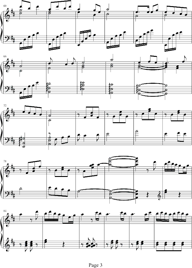 解放区的天钢琴曲谱（图3）