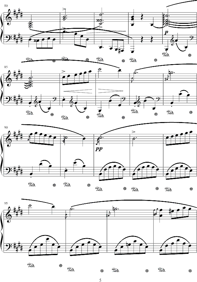 e小调圆舞曲钢琴曲谱（图5）