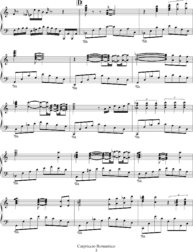 Capriccio Romantico钢琴曲谱（图3）