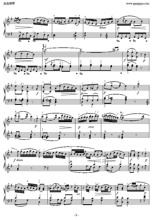 D大调奏鸣曲K.311-完整版钢琴曲谱（图9）