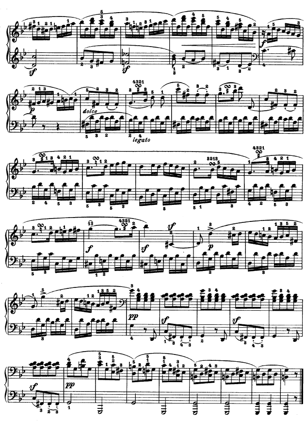 第十九钢琴奏鸣曲-（Op.49 No.1）钢琴曲谱（图3）