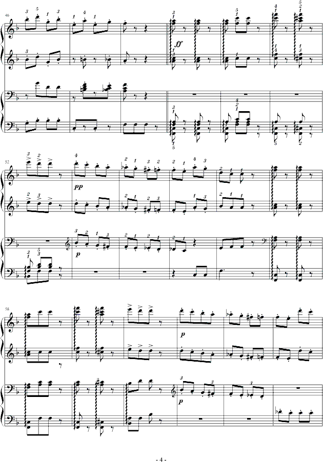 拨弦拨尔卡钢琴曲谱（图4）