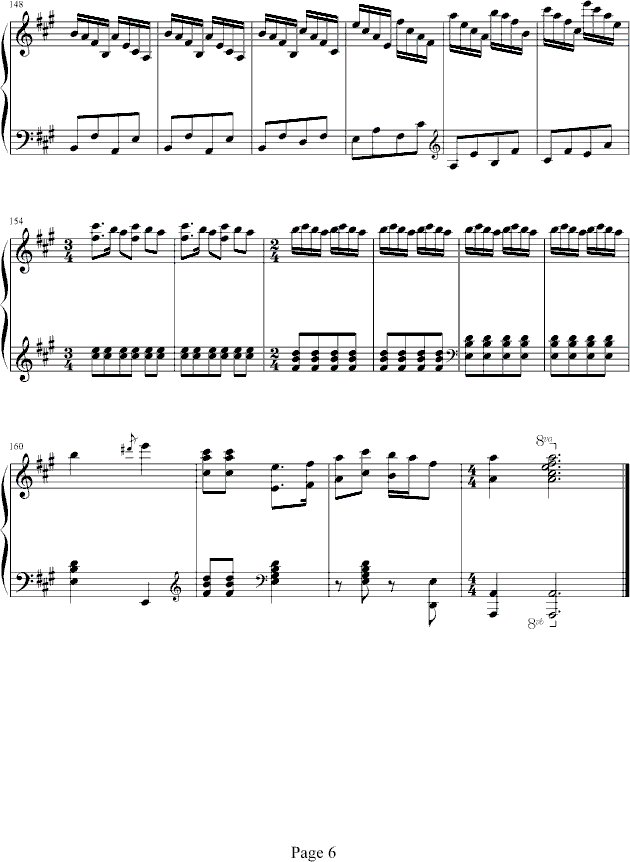 解放区的天钢琴曲谱（图6）