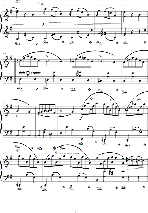e小调圆舞曲钢琴曲谱（图2）
