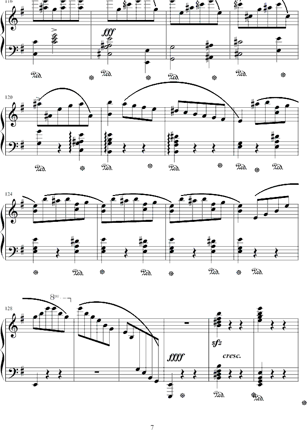 e小调圆舞曲钢琴曲谱（图7）