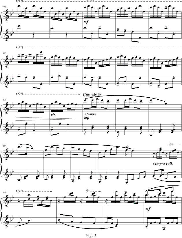 向阳花-储望华钢琴曲谱（图5）
