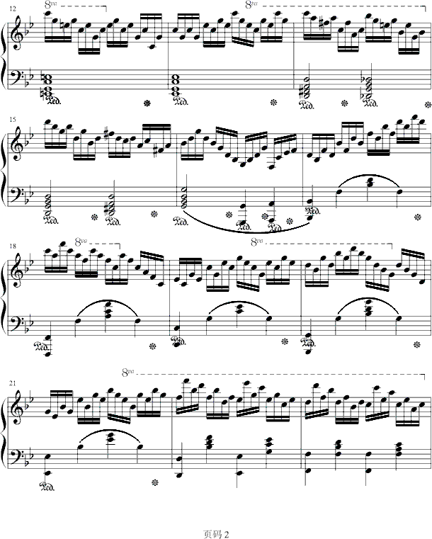 练习曲　NO.14钢琴曲谱（图2）