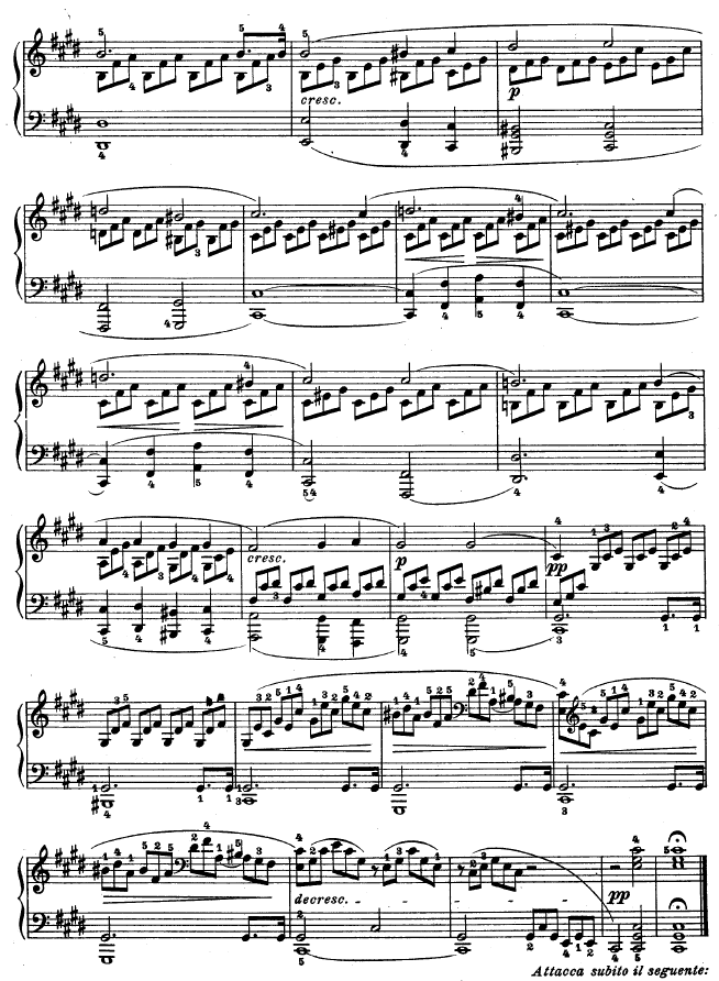第十四钢琴奏鸣曲-《月光曲》-（Op.27 No.2）钢琴曲谱（图3）