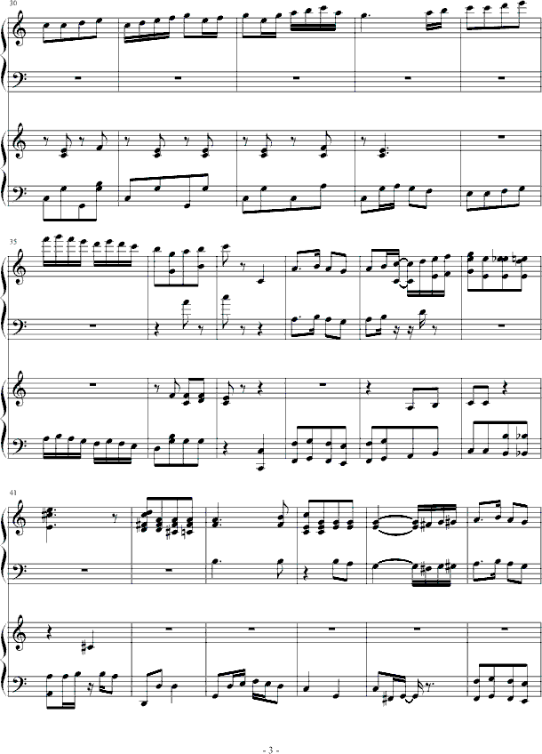 扬基嘟德尔-（爵士）钢琴曲谱（图3）