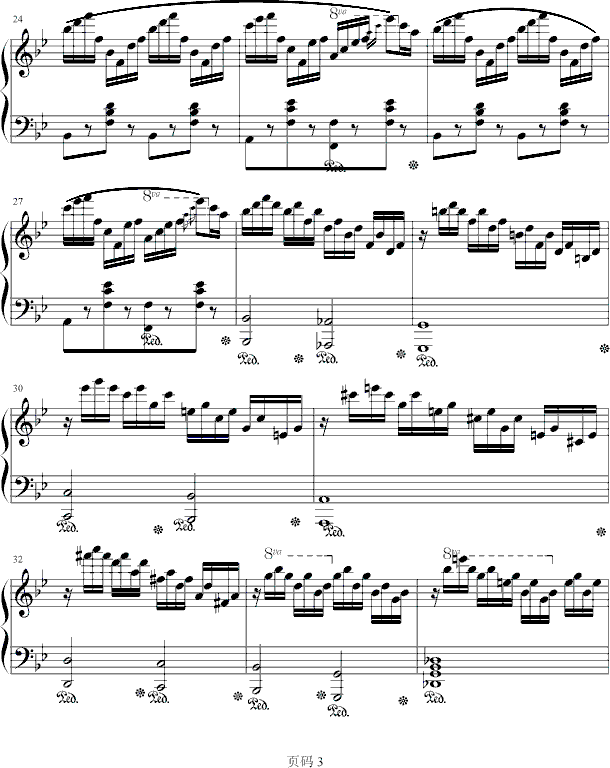 练习曲　NO.14钢琴曲谱（图3）