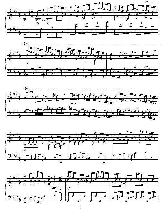 Etude in B Major钢琴曲谱（图3）