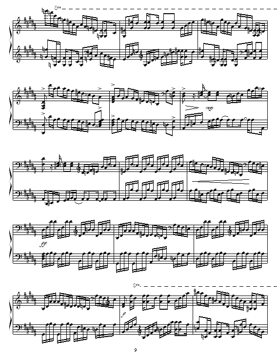 Etude in B Major钢琴曲谱（图9）