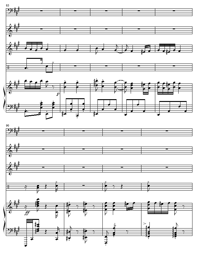 匈牙利舞曲5-(改编，有乐队）钢琴曲谱（图10）