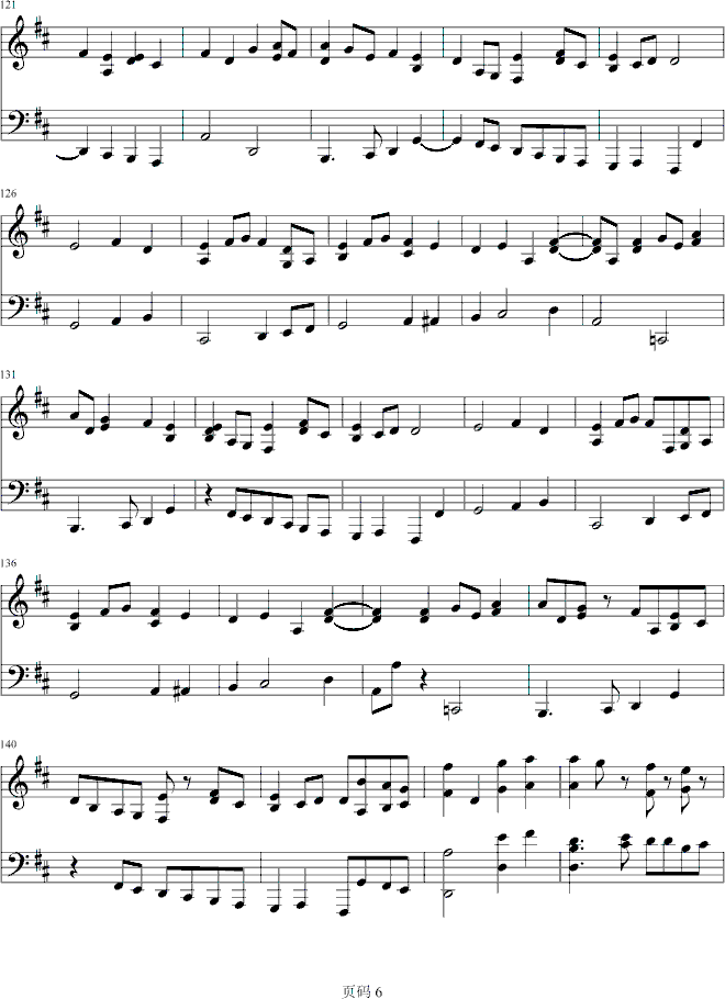 第九交响乐第四乐章钢琴曲谱（图6）