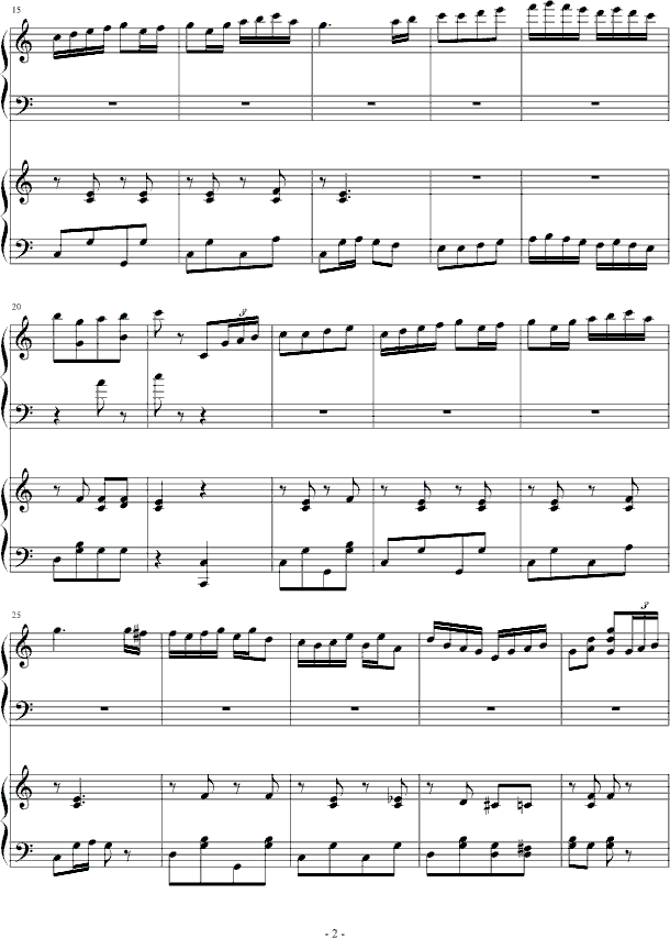 扬基嘟德尔-（爵士）钢琴曲谱（图2）