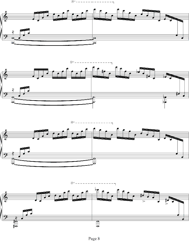 练习曲Op.10 No.1钢琴曲谱（图8）