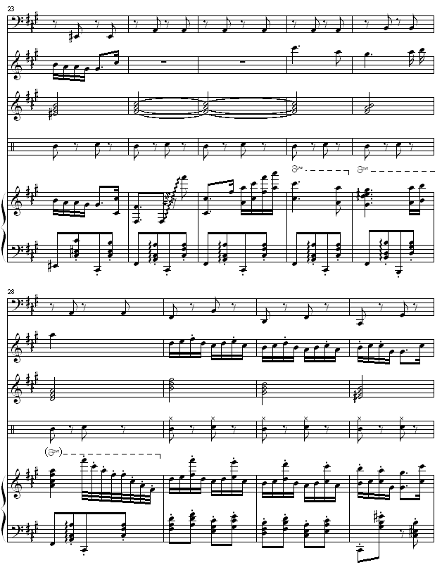 匈牙利舞曲5-(改编，有乐队）钢琴曲谱（图3）