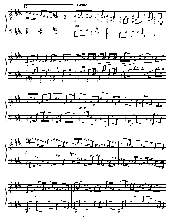 Etude in B Major钢琴曲谱（图5）